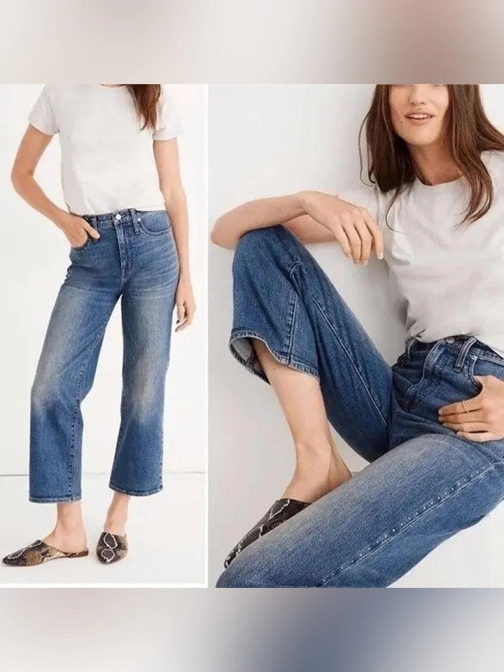 Madewell Slim Wide Leg Crop Jeans